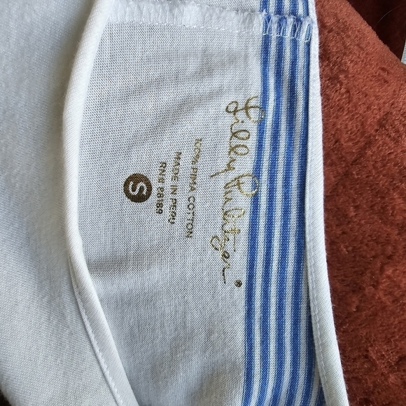 Lilly Pulitzer Marlowe Shirt Dress Blue and White Stripe 3/4 Sleeve Sz. S - Picture 8 of 12